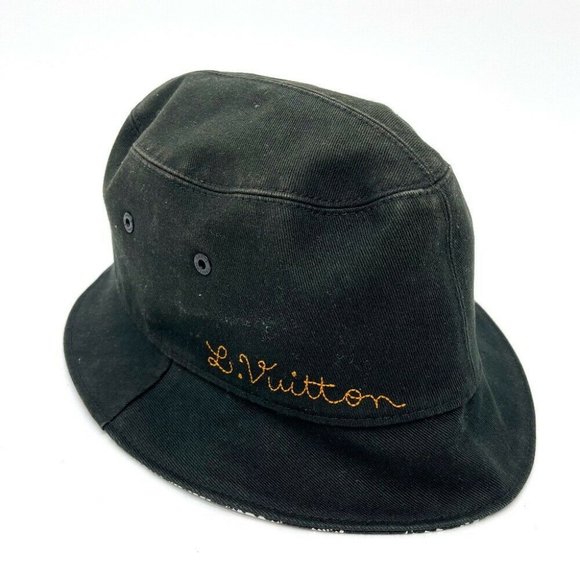 LOUIS VUITTON MP2947 Bone Distorted Damier hat cotton Black - Picture 7 of 9